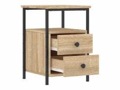 Clicnbuy Mesita De Noche|Mesita de noche madera de ingeniería roble Sonoma 34x35,5x50 cm