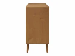 Mesita de noche MOLDE madera maciza de pino marrón 113x40x80 cm^vidaxl Clearance