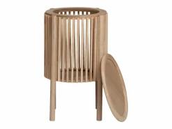 Mesita de noche redonda de madera de pino Vénus de^Made In Meubles Outlet