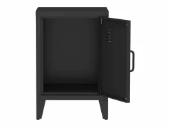 Sweeek Mesita industrial con 1 puerta, set de 2 Negro Outlet