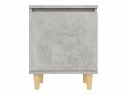 Clicnbuy Mesita noche con patas madera maciza hormigón 40x30x50 cm Gris Clearance