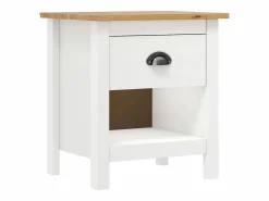vidaxl Mesita De Noche|Mesitas de noche 2 uds Hill madera maciza de pino 46x35x49,5 cm