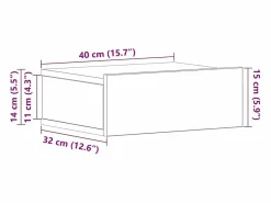 vidaxl Mesita De Noche|Mesitas de noche flotantes 2 uds madera ingeniería