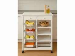 Meyvaser - Carro de cocina verdulero Doble con 4 Cestas 4 Baldas Y 2 Cajones Color 85 x 67 x 37 Cm^ Hot