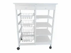 Meyvaser - Carro de cocina verdulero Doble con 4 Cestas 4 Baldas Y 2 Cajones Color 85 x 67 x 37 Cm^ Hot