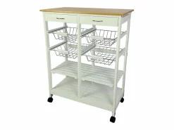 Meyvaser - Carro de Cocina de Cocina con Ruedas con 4 cestas extraíbles 4 bandejas y 2 cajones Oporto 8 Color 87x 67 x 37 Cm^ Hot