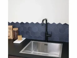 Essebagno Mezclador de fregadero Architek mate Negro New