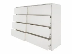 TOPESHOP Cómoda|MILAN - Cómoda moderna para dormitorio, salon o despacho - 40x138x97 - 8 cajones - mueble de almacenamiento
