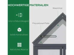 Mini invernadero de 3 niveles con techo practicable, estructura de madera natural, color (70,5 x 42 x 132 cm) Gris Best
