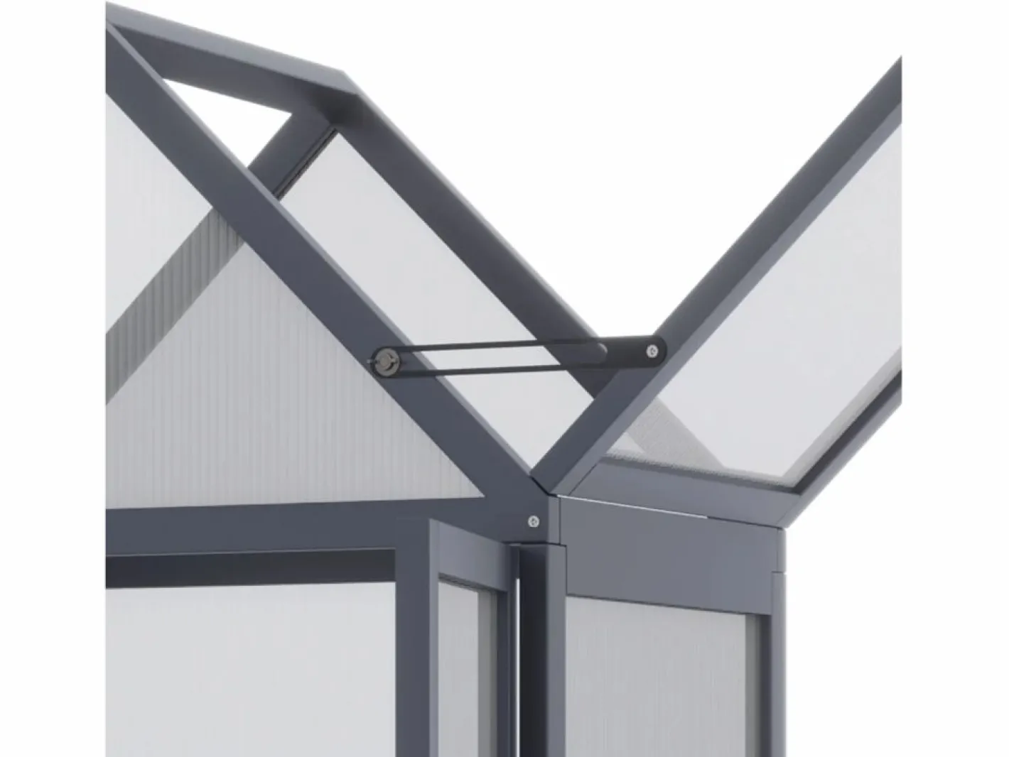 Mini invernadero de 3 niveles con techo practicable, estructura de madera natural, color (70,5 x 42 x 132 cm) Gris Best