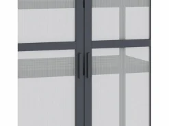 Mini invernadero de 3 niveles con techo practicable, estructura de madera natural, color (70,5 x 42 x 132 cm) Gris Best