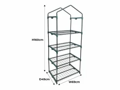 Mini Invernadero de 4 niveles PE Transparente Cubierta Impermeable Estantes Pequeños Casa de Cultivo de Plantas Jardín al Aire Libre Marco de Acero | Pala Gratis^Monstershop Sale