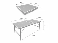 Mini mesa de ping pong interior plegable con 2 raquetas y 3 pelotas,^Sweeek Online