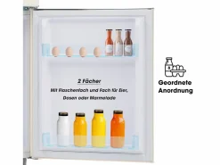 Electrodomésticos De Frío|Mini nevera retro, 72 L en total, 21 L en congelador, 51 L en frigorífico, Clase energética E, LED, Diseño retro, (45 x 44 x 91 cm)