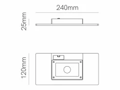 Aplique Para Pared|Mini Pla Bianca - Aplique de pared LED de 20 W con interruptor CCT, 2700 K/3200 K/4000 K, aluminio, luz de pared vertical - Beneito & Faure