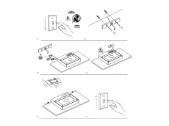 Mini Pla Nera - Aplique de pared LED de 20 W con interruptor CCT, 2700 K/3200 K/4000 K, aluminio, luz de pared ascendente - Beneito & Faure Negro New