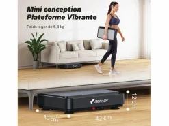 Mini plataforma vibratoria para pérdida de peso y moldeado, 1-99 niveles, 9 programas, control automático o manual, gimnasia pasiva^MERACH New