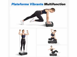 Mini plataforma vibratoria para pérdida de peso y moldeado, 1-99 niveles, 9 programas, control automático o manual, gimnasia pasiva^MERACH New