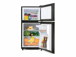 Mininevera de 60 L, congelador de 22 L, frigorífico de 38 L, clase energética E, LED, diseño moderno, color (86,8 x 45,5 x 42,5 cm)^ Outlet