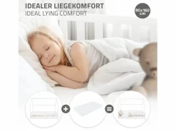 Cama infantil casa 80x160cm color con protección anticaída y somier mobiliario con estructura de listones madera de pino maciza^ML-DESIGN Hot