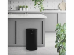 ML-DESIGN Cubo De Basura Para Cocina|Cubo de basura inteligente con sensor de movimiento 30L papelera redonda con apertura y cierre automática de acero con pantalla LED