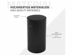 ML-DESIGN Cubo De Basura Para Cocina|Cubo de basura inteligente con sensor de movimiento 30L papelera redonda con apertura y cierre automática de acero con pantalla LED