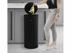 ML-DESIGN Cubo De Basura Para Cocina|Cubo de basura inteligente con sensor de movimiento 40L papelera redonda con apertura y cierre automática de acero con pantalla LED