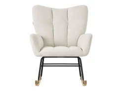 ML-DESIGN Mecedora , con Funda de Tejido, Estructura de Acero para Dormir Beige Hot