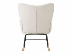 ML-DESIGN Mecedora , con Funda de Tejido, Estructura de Acero para Dormir Beige Hot