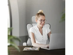 Silla de oficina ergonómica, claro, regulable en altura con respaldo alto^ML-DESIGN New