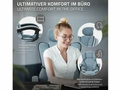Silla de oficina ergonómica, , regulable en altura con respaldo alto^ML-DESIGN