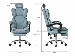 Silla de oficina ergonómica, , regulable en altura con respaldo alto^ML-DESIGN