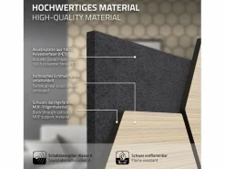 ML-Design 2x Paneles acústicos hexagonales de pared MDF color roble 66,5x81x2cm 1 m² tratamiento de insonorización absorbente de ruido para set up Color natural claro Discount