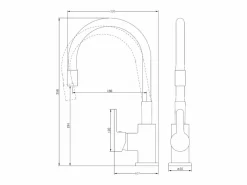 Essebagno Mémory Mezclador para fregadero cromado con manguera flexible con memoria de forma Plateado Clearance