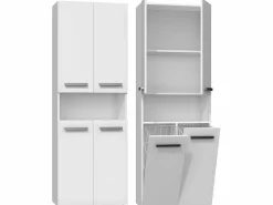 MOBY - Mueble de baño con dos cestas - Tiradores minimalistas - 174x60x30 - Torre de almacenamiento^TOPESHOP