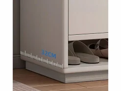 MODERNA CÓMODA BLANCA CON GRAN CAPACIDAD PARA ZAPATOS ESTANTERÍA DE 2 PUERTAS ESTRECHA Blanco Online
