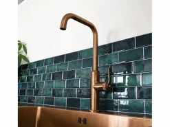 Essebagno Grifo De Cocina|Molette Mezclador de fregadero cobre cepillado