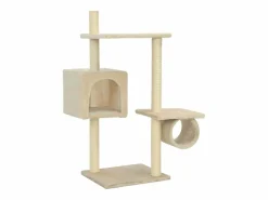 Garden Furniture Mora Rascador para gatos con postes de sisal 260 cm Beige Best