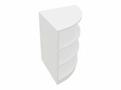 Monstershop Escritorio Secreter|Mostrador Comercial Esquinero Curvo LM60 60x60x90cm –