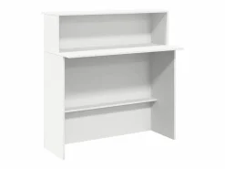 vidaxl Mostrador de recepción 100x50x103,5 cm madera de ingeniería Blanco New