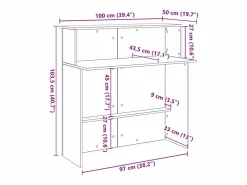 vidaxl Mostrador de recepción 100x50x103,5 cm madera de ingeniería Blanco New