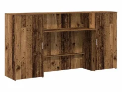 Clicnbuy Mostrador de recepción madera vieja 200x50x103,5 cm Marru00f3n Clearance