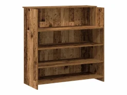 Mostrador de recepción madera vieja 200x50x103,5cm madera de ingeniería^
