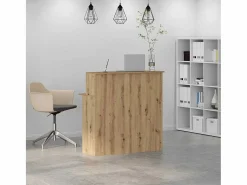 Clicnbuy Escritorio Tradicional|Mostrador de recepción roble artisian 100x50x103,5 cm