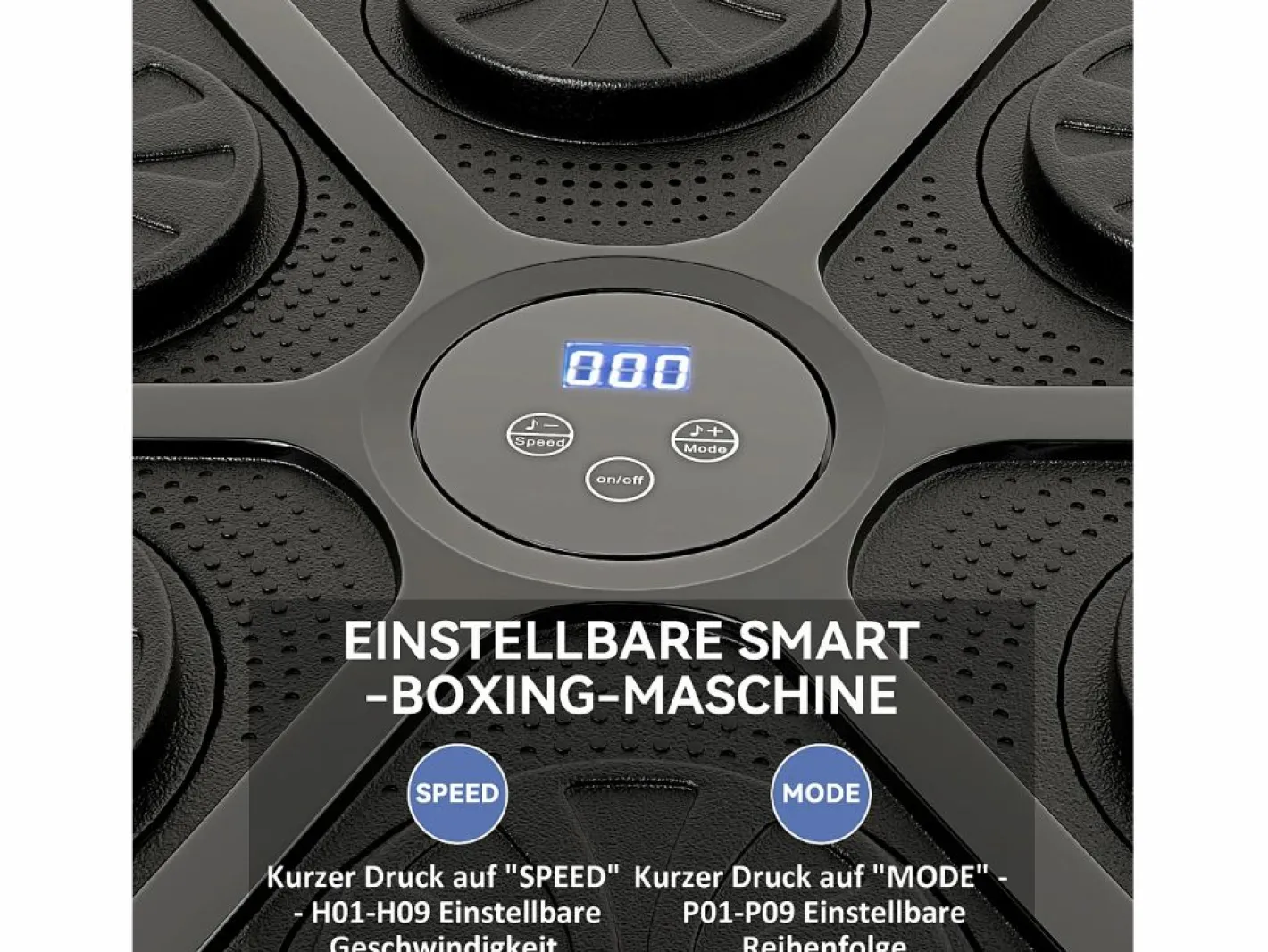 Máquina de Boxeo con Música, Bluetooth, LED, Montaje en Pared, para Adultos, Negra (41,8 x 44,6 x 7,5 cm) Negro Discount