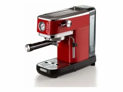 Ariete Máquina de café espresso 1381 en metal con manómetro , 15 bares, Maxi-Cappuccino y dispensador de agua caliente Rojo New