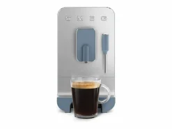 Smeg Máquina de café espresso con molinillo Collezione BCC12SBMEU tormenta, molinillo de acero inoxidable, boquilla de vapor, 19 bares, Thermoblock Azul Discount