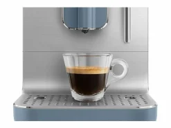 Smeg Máquina de café espresso con molinillo Collezione BCC12SBMEU tormenta, molinillo de acero inoxidable, boquilla de vapor, 19 bares, Thermoblock Azul Discount