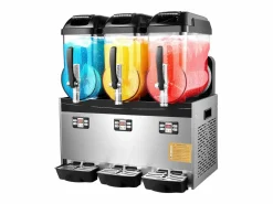 Máquina de Granizado Comercial SucceBuy 12 Lx3, Máquina de Bebidas Frías con Triple Depósito, Acero Inoxidable para la Casa, la Fiesta, el Café^ Clearance