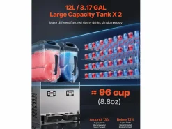 Máquina de Granizado Comercial SucceBuy 2 x 12L, Máquina de Smoothie y Margarita, para Supermercados, Cafeterías, Restaurantes y Bares^ New